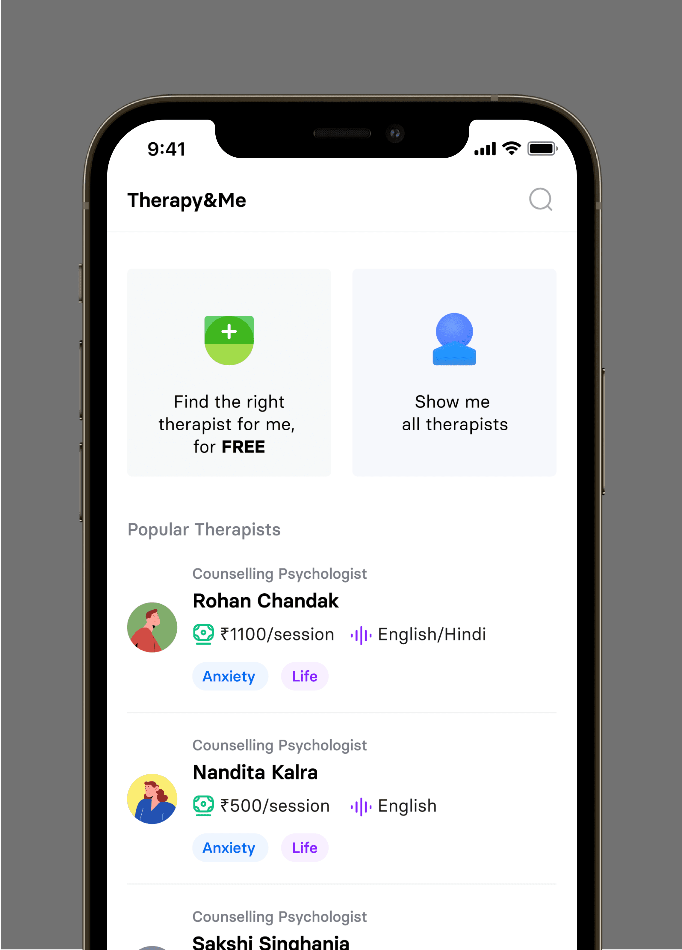 Design of App Home Screen